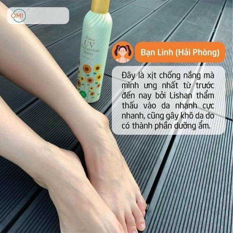 Xịt chống nắng hữu cơ Lishan Nhật Bản