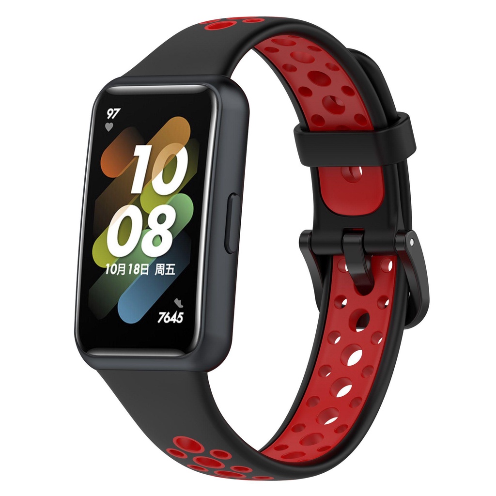 MYRONGVN Dây Đeo Hai Màu Thoáng Khí Thay Thế Cho Đồng Hồ Thông Minh Huawei Band 7
