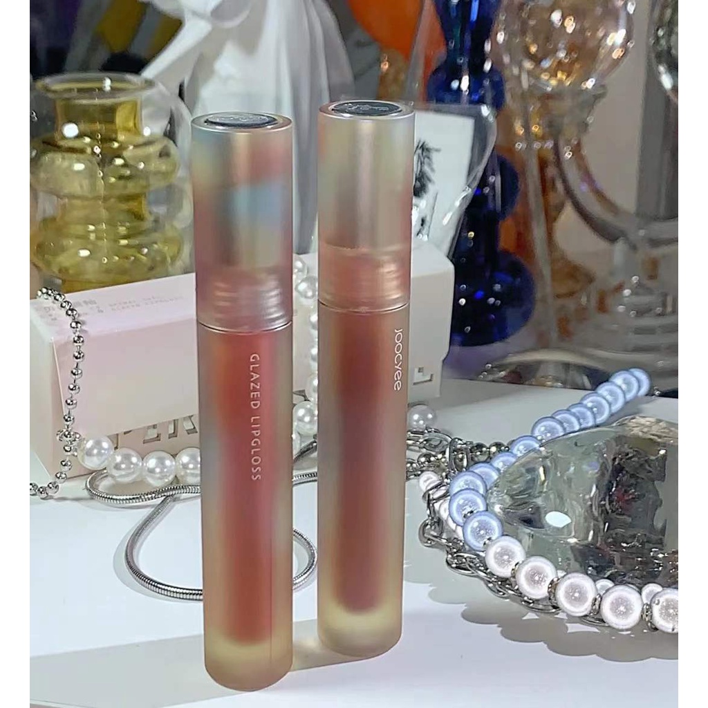 Joocyee Shell lip gloss Son môi mềm mịn sáng bóng không bết dính màu hồng nâu tự nhiên không thấm nước lâu trôi | BigBuy360 - bigbuy360.vn