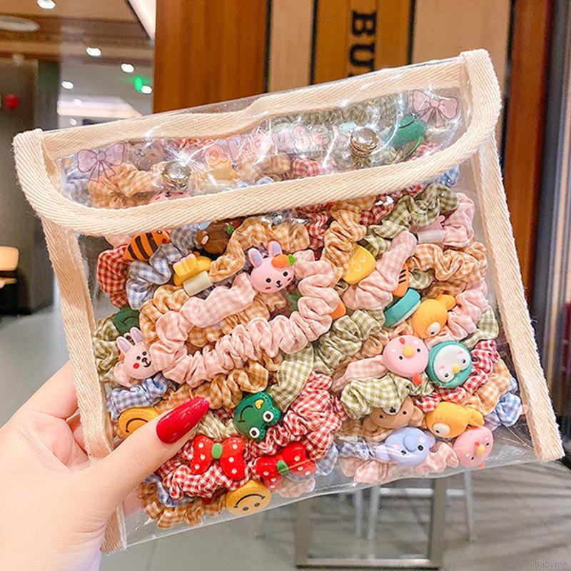 Set 10 Dây Cột Tóc Cỡ Lớn Dễ Thương Cho Bé Gái