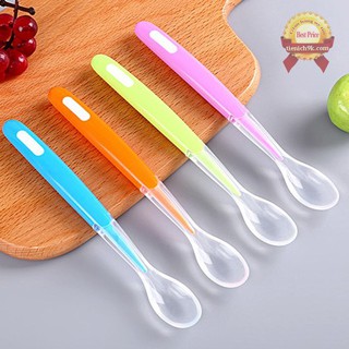 Thìa muỗng ăn dặm silicon cán dài