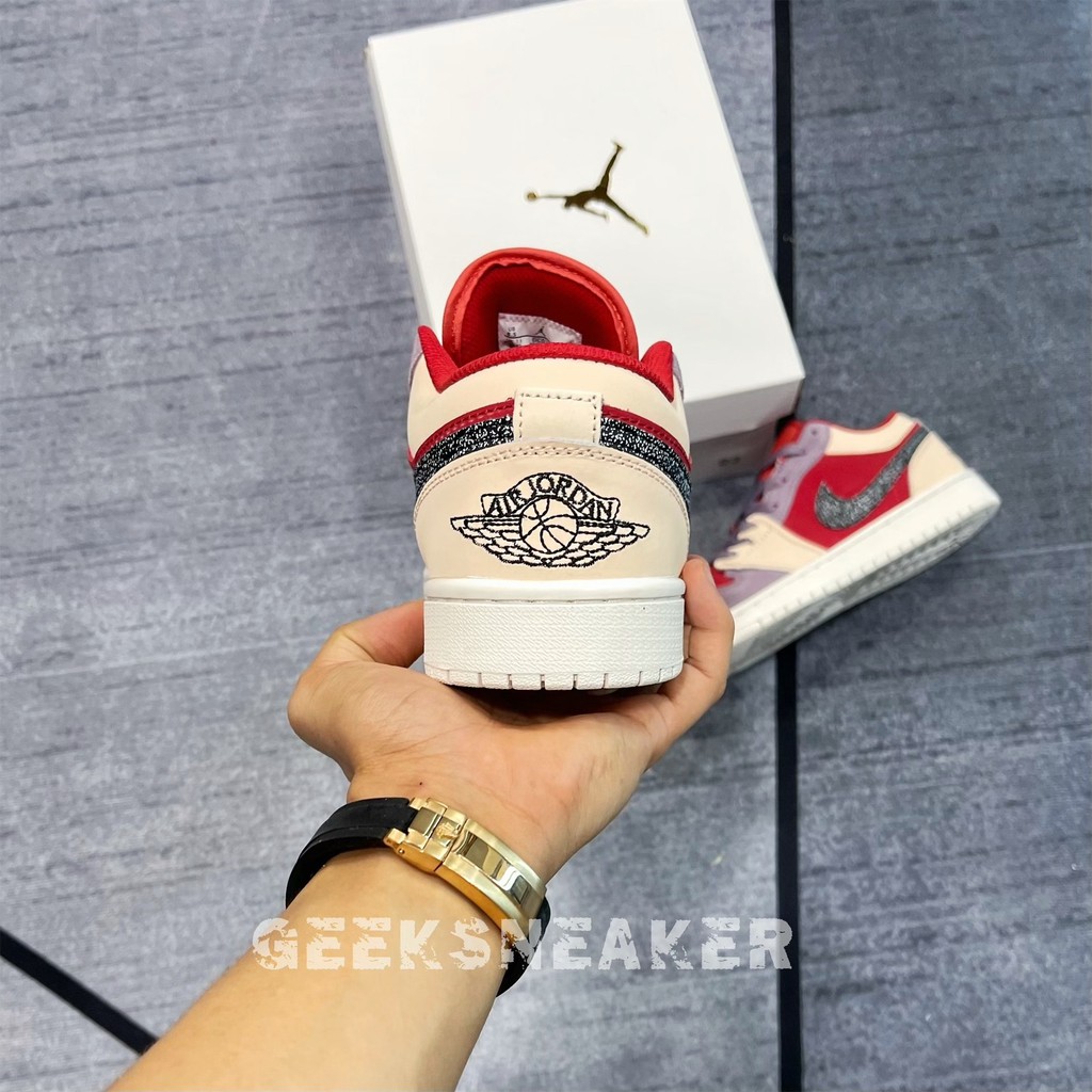 [GeekSneaker] Giày Thể Thao | Sneaker Cổ Thấp - Jordan 1 Low  - Đậu Đỏ