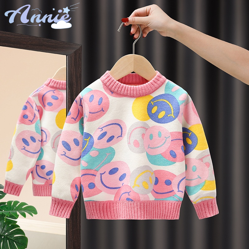 Annie Áo Sweater Ấm Áp Thời Trang Hàn Quốc Mới Cho Bé Gái