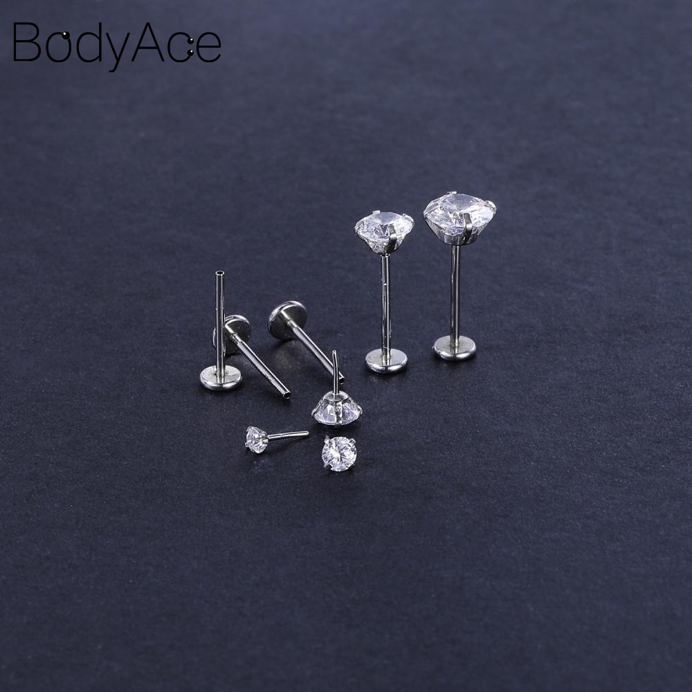 Set 5 Khuyên Môi 2 / 3 / 4 / 5 / 6mm Bằng Thép Không Gỉ Cá Tính