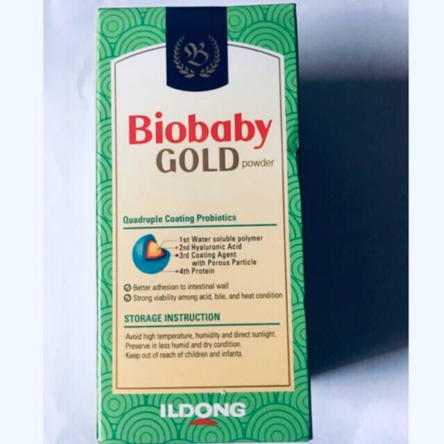 Biobaby Gold powder (bổ sung lợi khuẩn, kẽm và hỗn hợp vitamin, giúp cân bằng hệ vi khuẩn đường ruột...) Hàn Quốc
