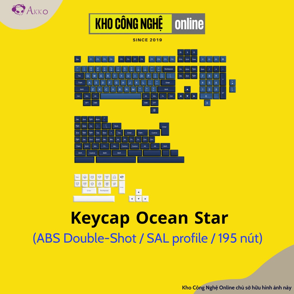 Bộ keycap cho bàn phím cơ AKKO Ocean Star