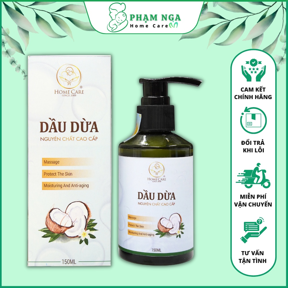 Dầu Dừa Nguyên Chất Cao Cấp Home Care Chăm Sóc Da, Tóc, Móng Và Bổ Sung Kháng Thể Bên Ngoài Cho Trẻ