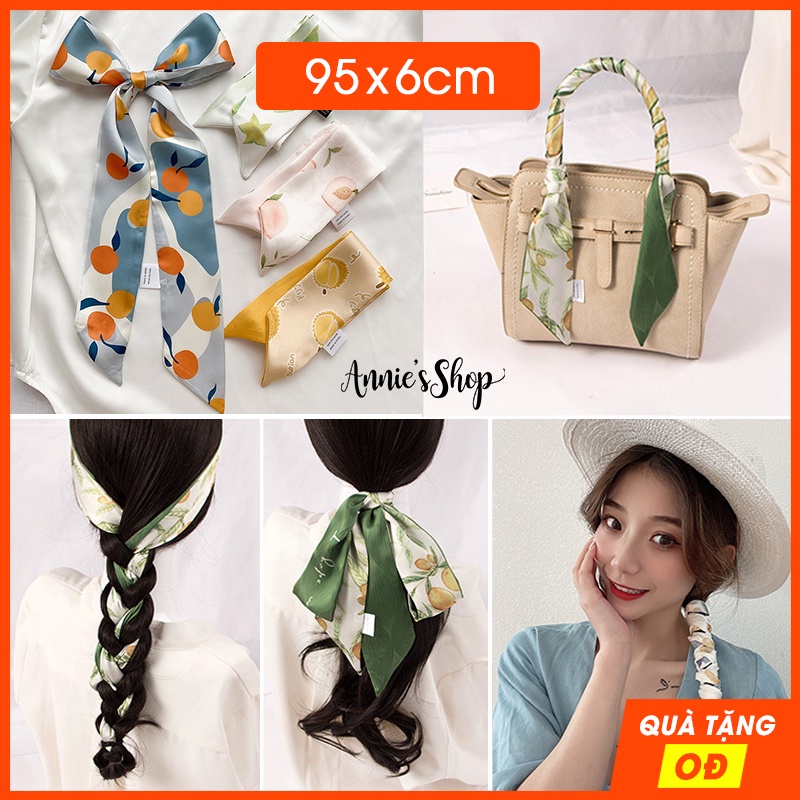 Khăn đa năng 95x6 cm làm phụ kiện tóc, băng đô, turban, cột quai túi xách họa tiết mùa hè Summer KH034 P1