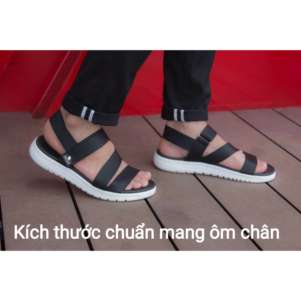 Giày sandal nam, dép sandal nữ đi học, chính hãng FACOTA quai dù 3 phân