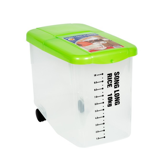 Thùng Đựng Gạo 10kg ,15Kg Nhựa Song Long Có Bánh Xe Tiện Lợi -  Thùng Đựng Gạo Nhà Bếp ,Chung Cư Cực Kì Gọn Gàng | BigBuy360 - bigbuy360.vn