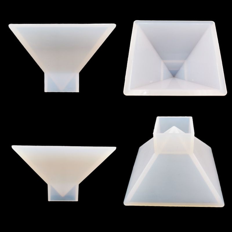 Khuôn silicon trong suốt hình kim tự tháp dùng làm đồ trang sức thủ công