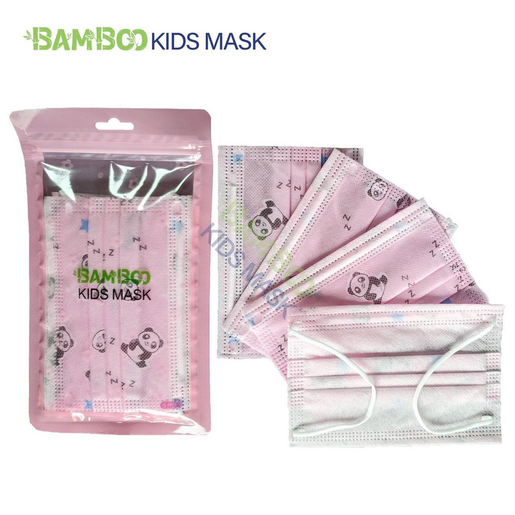khẩu trang y tế trẻ em BamBoo KIDS MASK - 6 đến 10 tuổi - túi 10 túi 20 cái - hoạt tiết đa dạng màu sắc đẹp