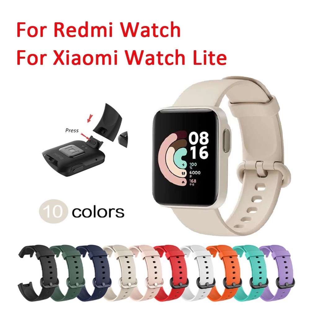 Dây đeo chất liệu silicon màu trơn thay thế cho Xiaomi Mi watch Lite