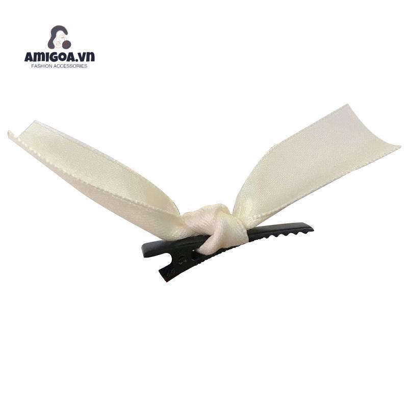 ✨✨Kẹp tóc nơ ren họa tiết hoa màu trắng dễ thương phong cách nhật bản lolita