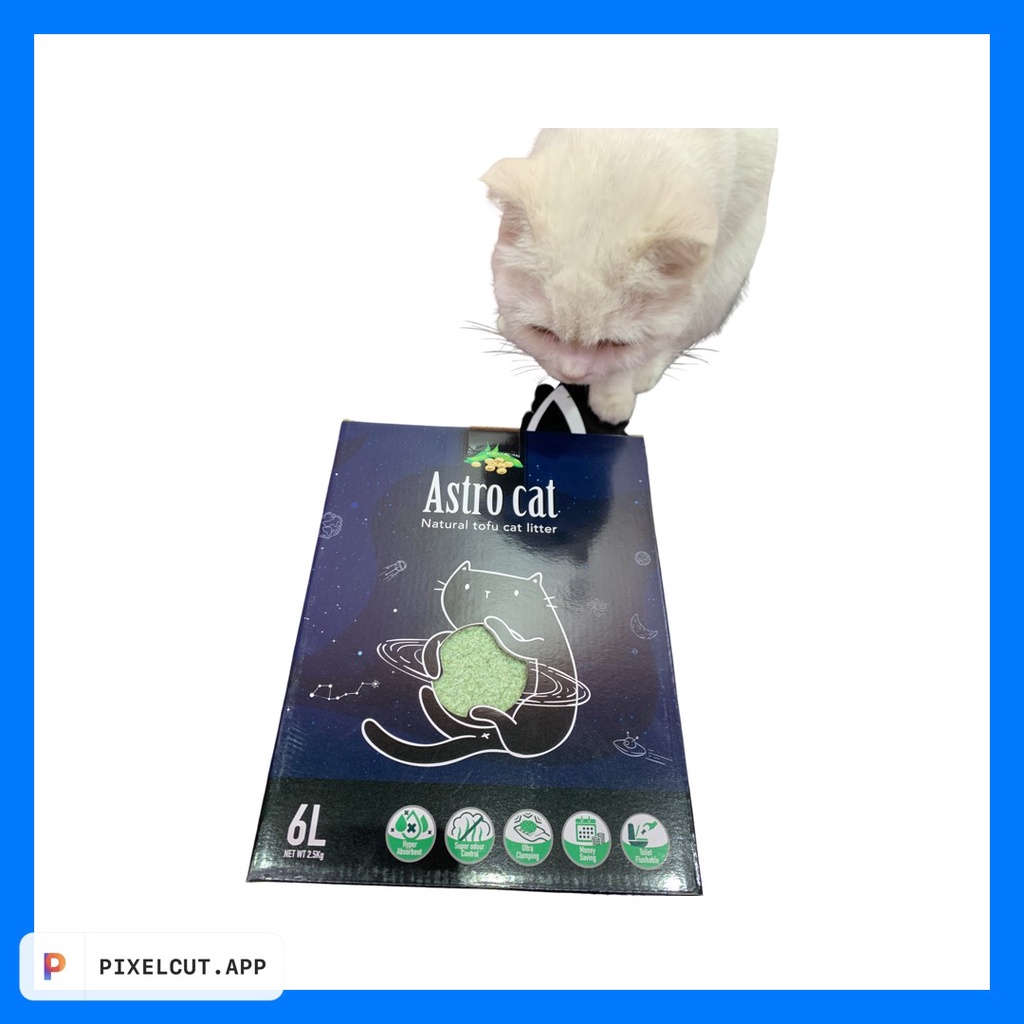 Cát vệ sinh cho mèo từ đậu nành hạt nghiền thương hiệu Astro thấm hút tốt không bụi, hạt nhỏ không hao cát