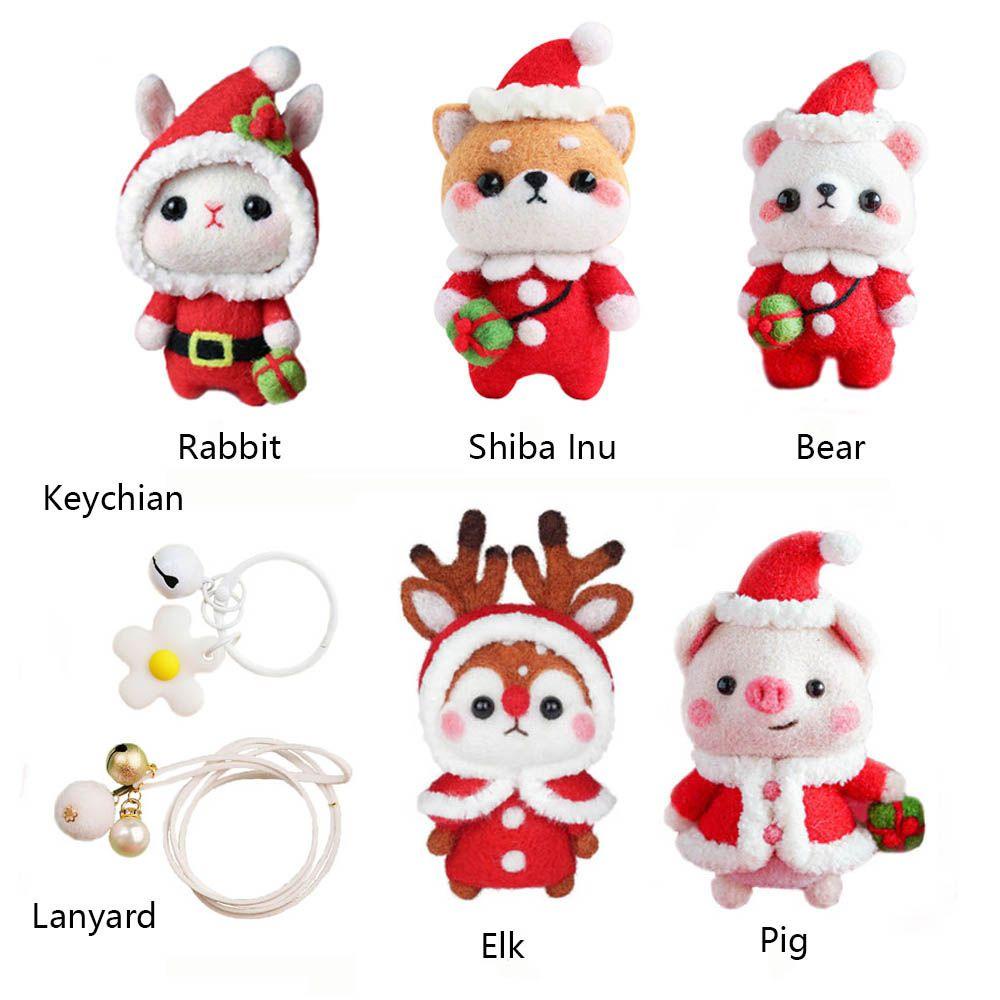 Móc Khóa Hình Cây Thông Noel Bằng Len Thủ Công DIY