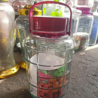 Lọ thủy tinh 5 lít quai tím