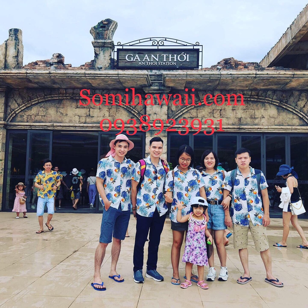 Áo sơ mi Hawaii đi biển mùa hè