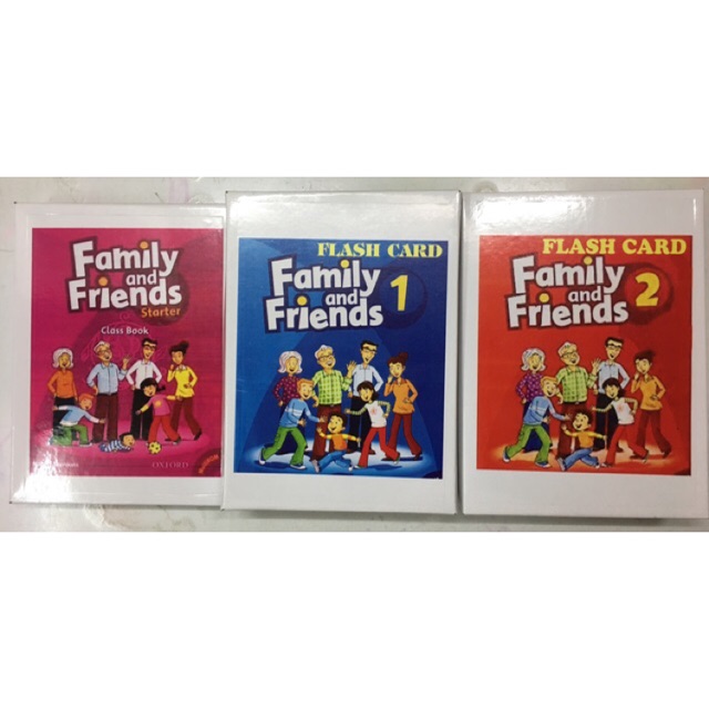 Thẻ family and friends 1 và 2, khổ a5 loại 1 và 2 mặt