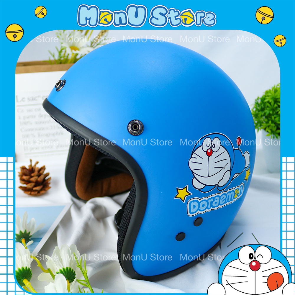 Mũ bảo hiểm 3/4 người lớn DORAEMON DOREMON dễ thương cute MON0194