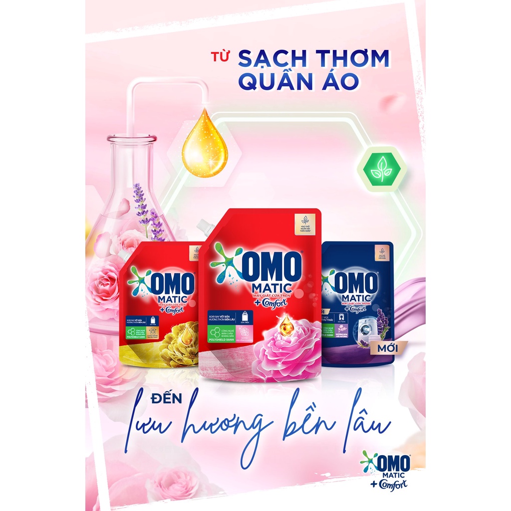 Túi Nước giặt OMO Matic cho máy giặt Cửa Trên Bịch  2.2KG