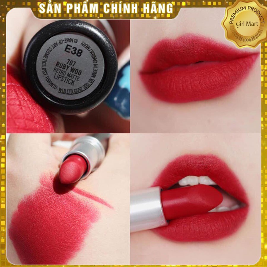 Son Mac chính hãng Ruby Woo, Chili, Marrakesh màu cam cháy đỏ gạch cam đất hot nhất mọi thời đại | BigBuy360 - bigbuy360.vn
