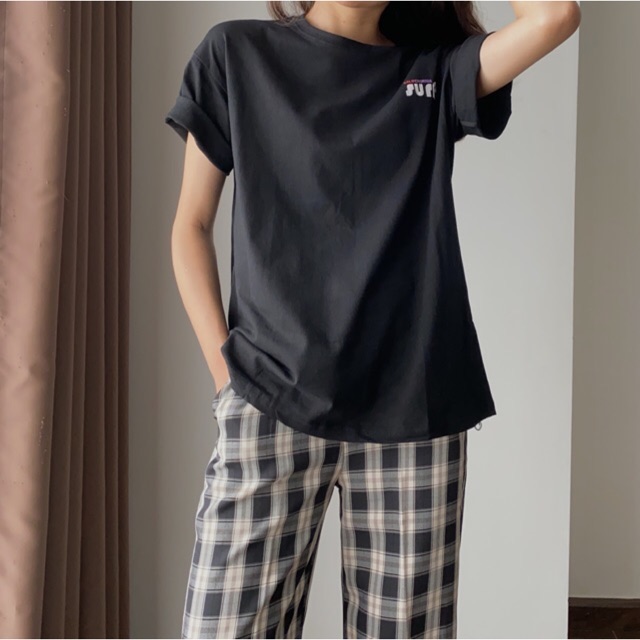 Áo phông Audrey Suff Freesize (trắng/đen)