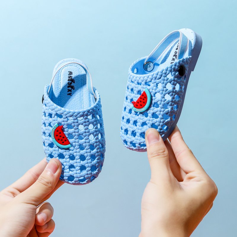 2 cách để mặc! Giày Chống Trượt Siêu Nhẹ Thoải Mái Họa Tiết Trái Cây Đáng Yêu Cho Bé 2-8 Tuổi
