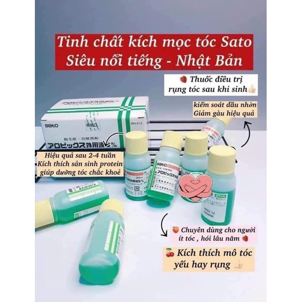 Tinh chất kích thích mọc tóc Sato Arovics Solutions 5% 30ml Nhật Bản