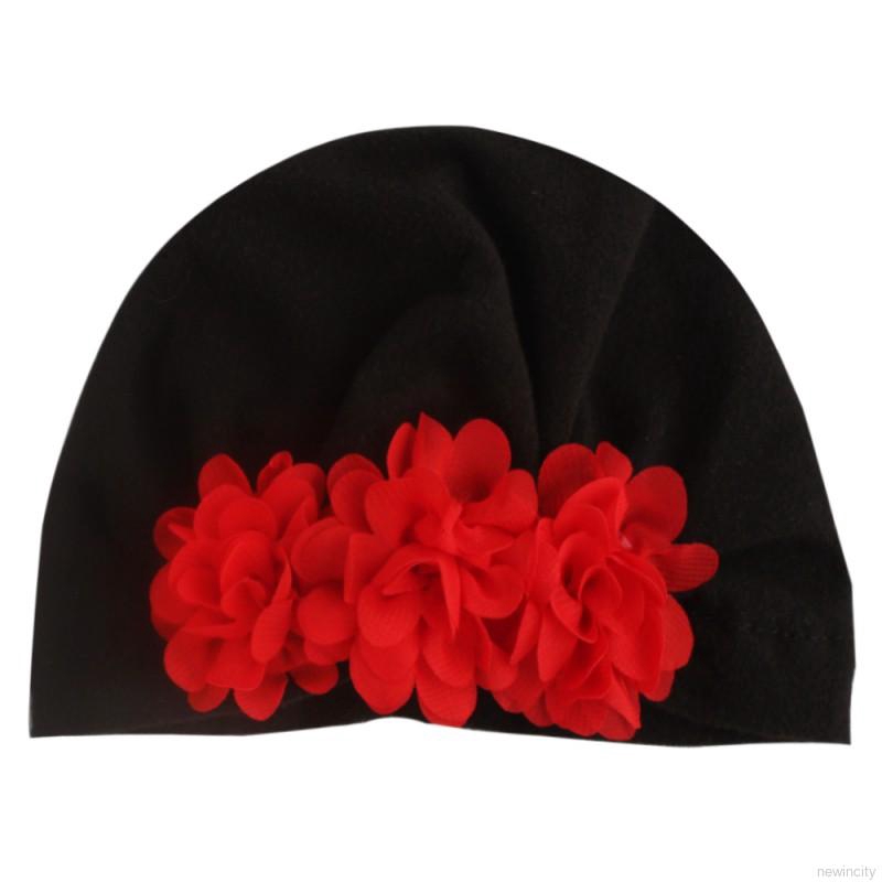 Mũ cotton co dãn in hoa dễ thương cho bé