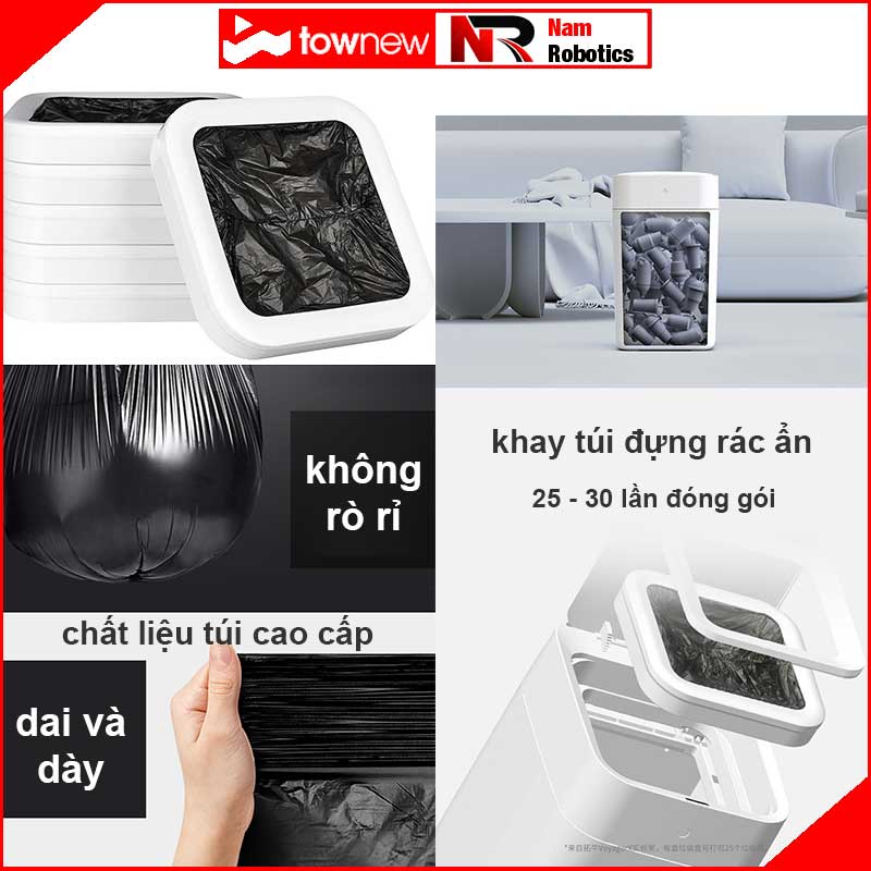Khay Túi Rác Xiaomi Townew T1, T1S, T Air X, T Air Lite Túi Liền Dài 11m Có thể đóng túi 25 đến 30 lần bảo vệ môi trường