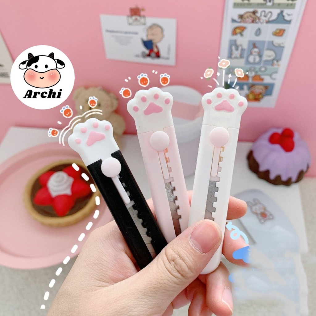 Dao rọc giấy dễ thương mẫu hình chân mèo