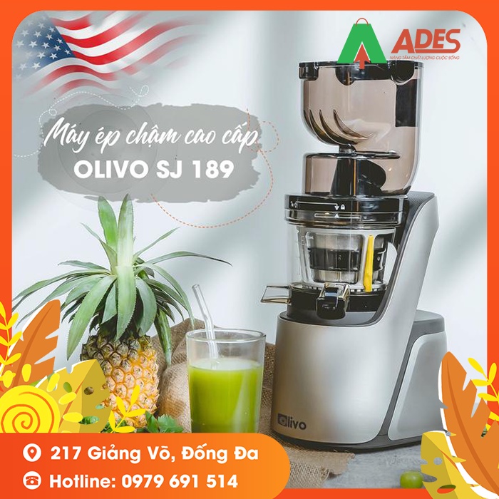 Máy Ép Chậm Olivo SJ189 - BẢO HÀNH CHÍNH HÃNG 24 THÁNG - THƯƠNG HIỆU MỸ - Máy Ép Trái Cây Kiệt Bã Đến 98%