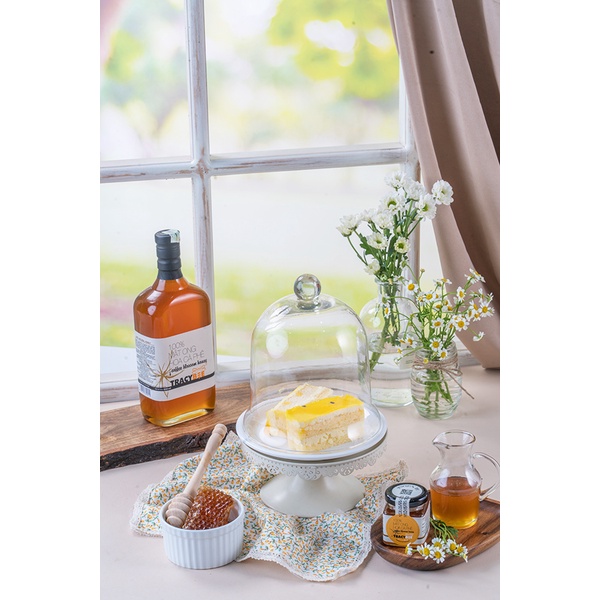 Hộp quà gỗ đôi mật ong hoa cà phê và chôm chôm 600ml