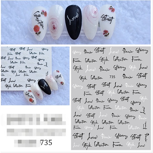 stiker trang tri nail 735