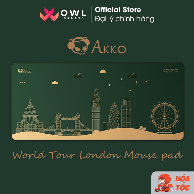 Lót chuột / Bàn di chuột / Pad chuột AKKO World Tour London XXL (900x400x4 mm) - Hàng chính hãng