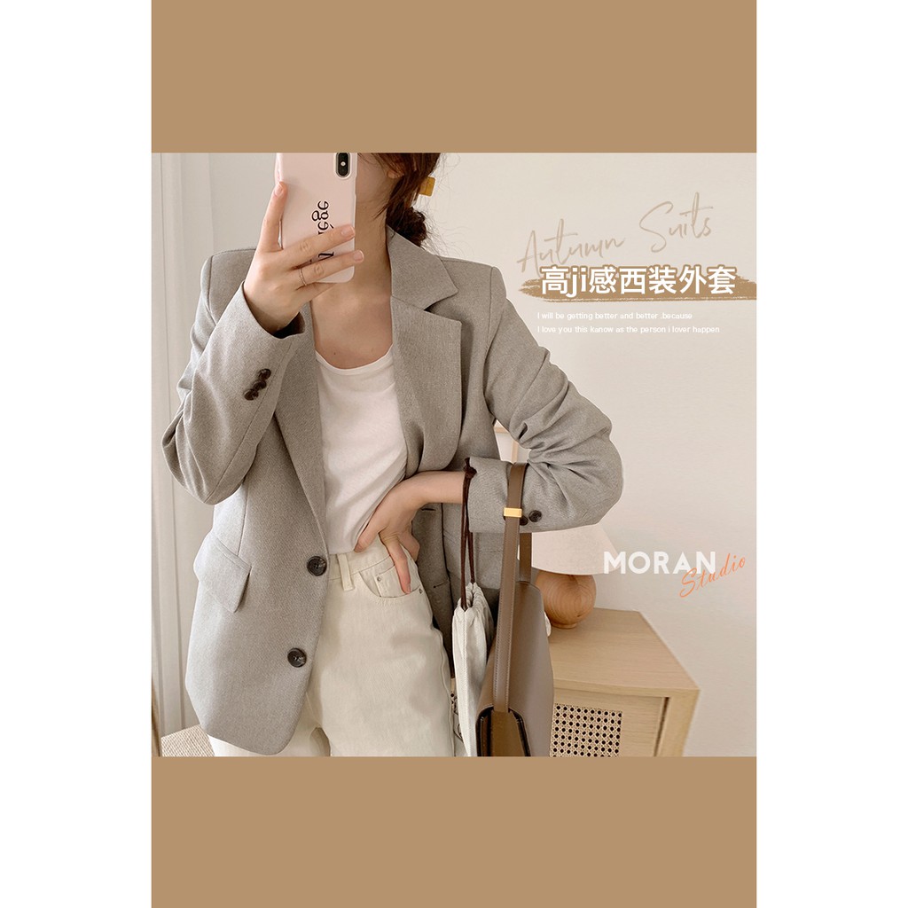 KÈM ẢNH THẬT- Áo khoác Blazer MORAN sang trọng thanh lịch công sở Hàn Quốc cao cấp 5369 | BigBuy360 - bigbuy360.vn