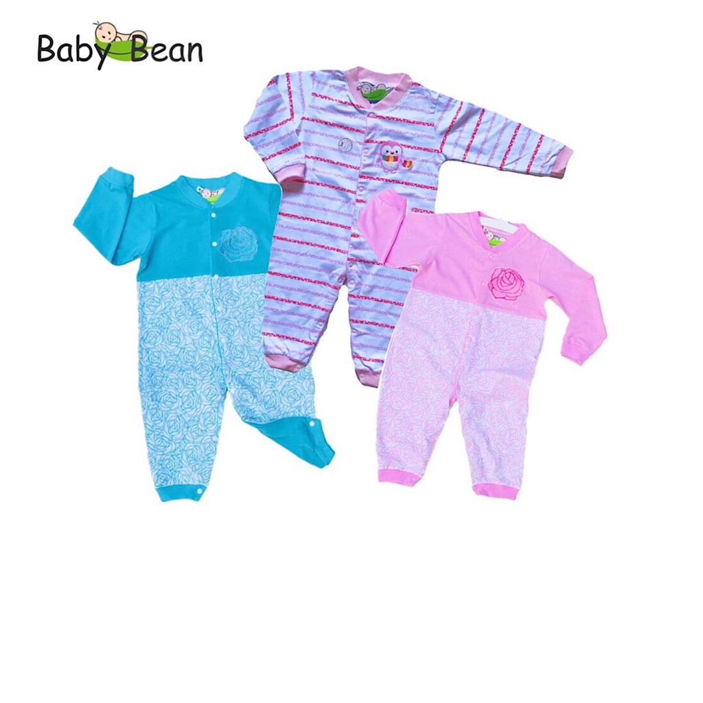 [MÃ SUPERKID GIÁ HỦY DIỆT] Bodysuit thun cotton Tay Dài quần Dài BÉ GÁI BabyBean (MẪU NGẪU NHIÊN)