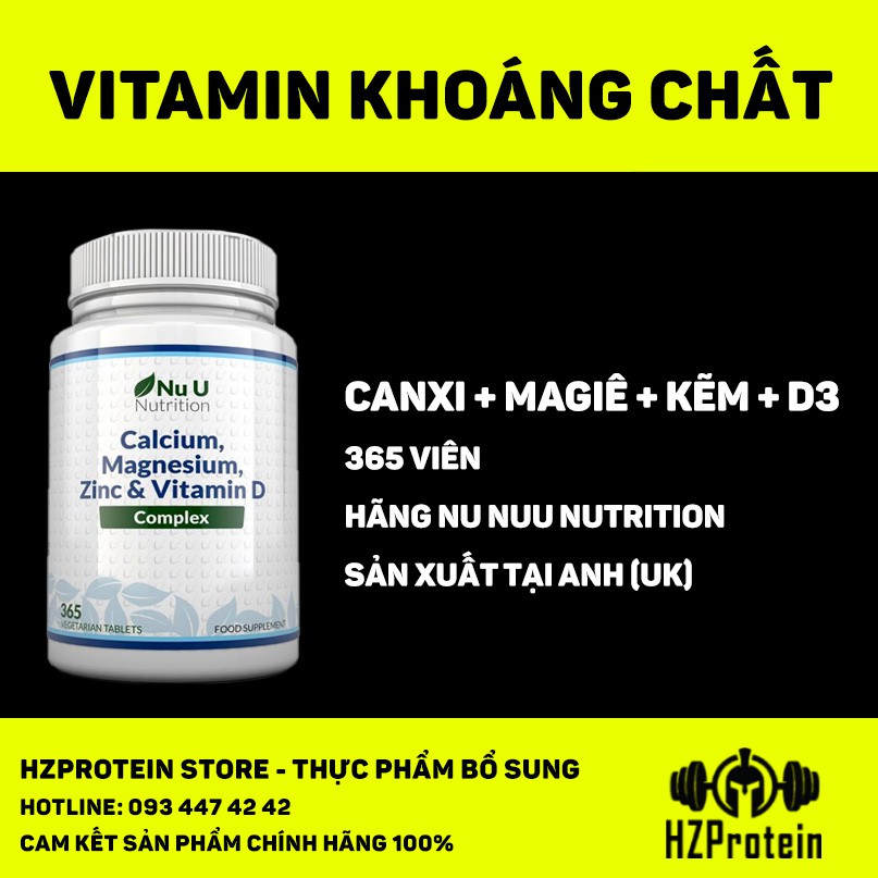 NUU CANXI MAGNE ZINC D3 VITAMIN - VIÊN UỐNG TĂNG CƯỜNG MIỄN DỊCH, XƯƠNG  KHỚP, SỨC KHỎE (365 VIÊN) | Shopee Việt Nam