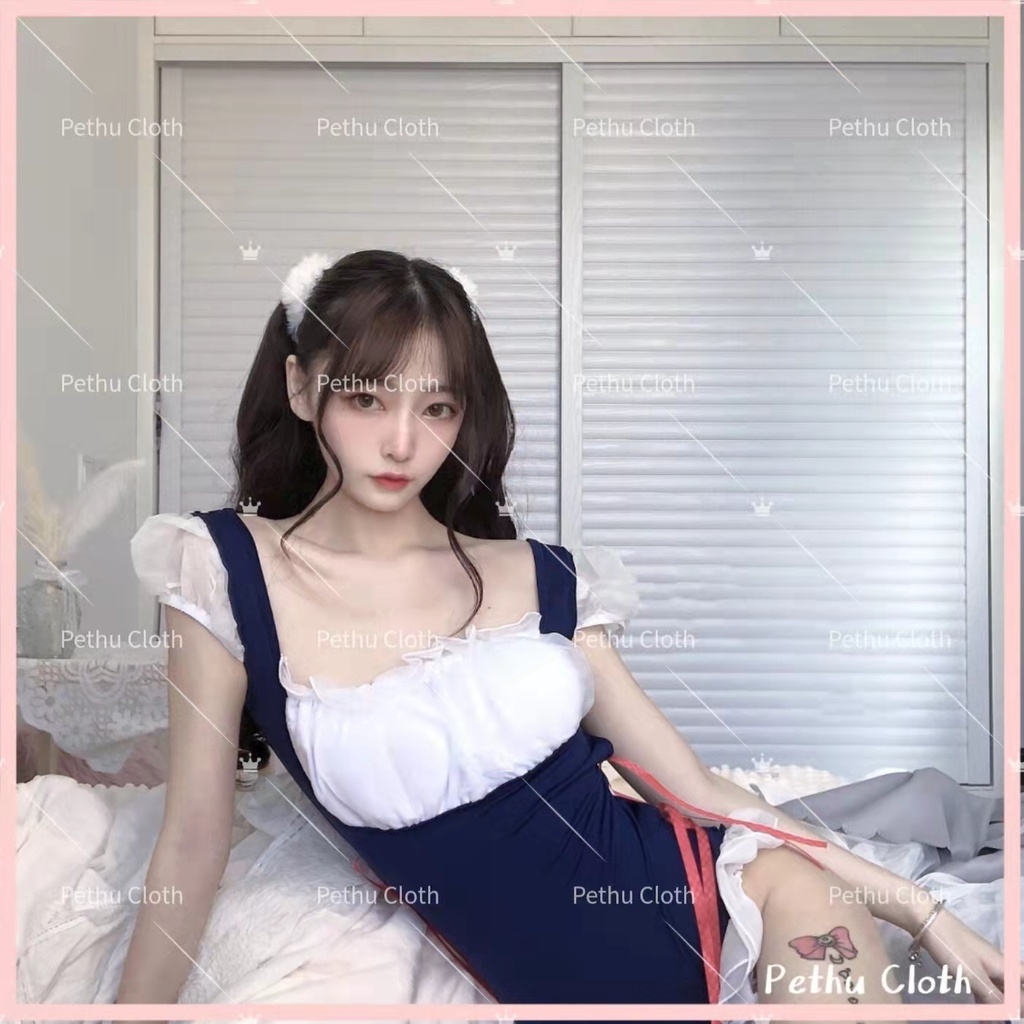 （Q1,HCM）Đồ ngủ sexy nữFreeship Cosplay hầu gái thủy thủ gợi cảm+Freesize 40-60kg---027