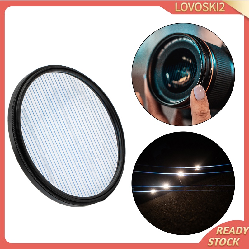 [LOVOSKI2]Blue Rainbow Streak Filter Special Effects Filter Anamorphic Optical Glass w/Rotating Ring for DSLR Cinematice Video Camera Accessories