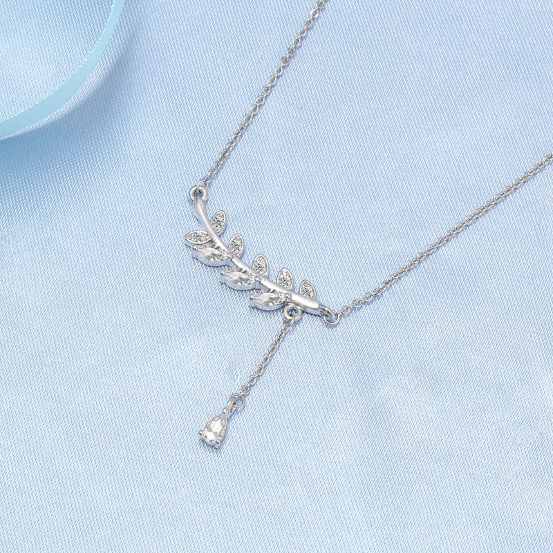 Dây Chuyền Thanh Tao Hình Giọt Sương Rơi Nhánh ANTA Jewelry ATJ7002