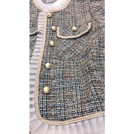 Áo khoác dạ Tweed tiểu thư