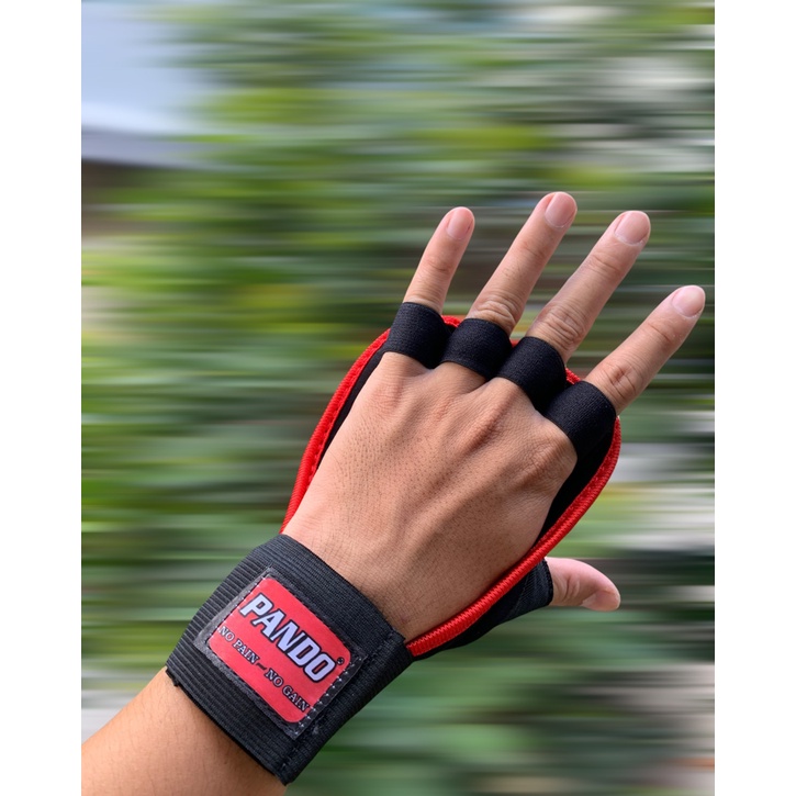 Găng tay tập gym nam nữ hở ngón phượt xe máy Power Fitness B2021