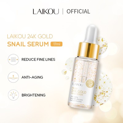 Serum Ốc Sên Vàng LAIKOU 24k Dưỡng Da Chống Lão Hóa Làm Săn Chắc Mịn Màng 17ml