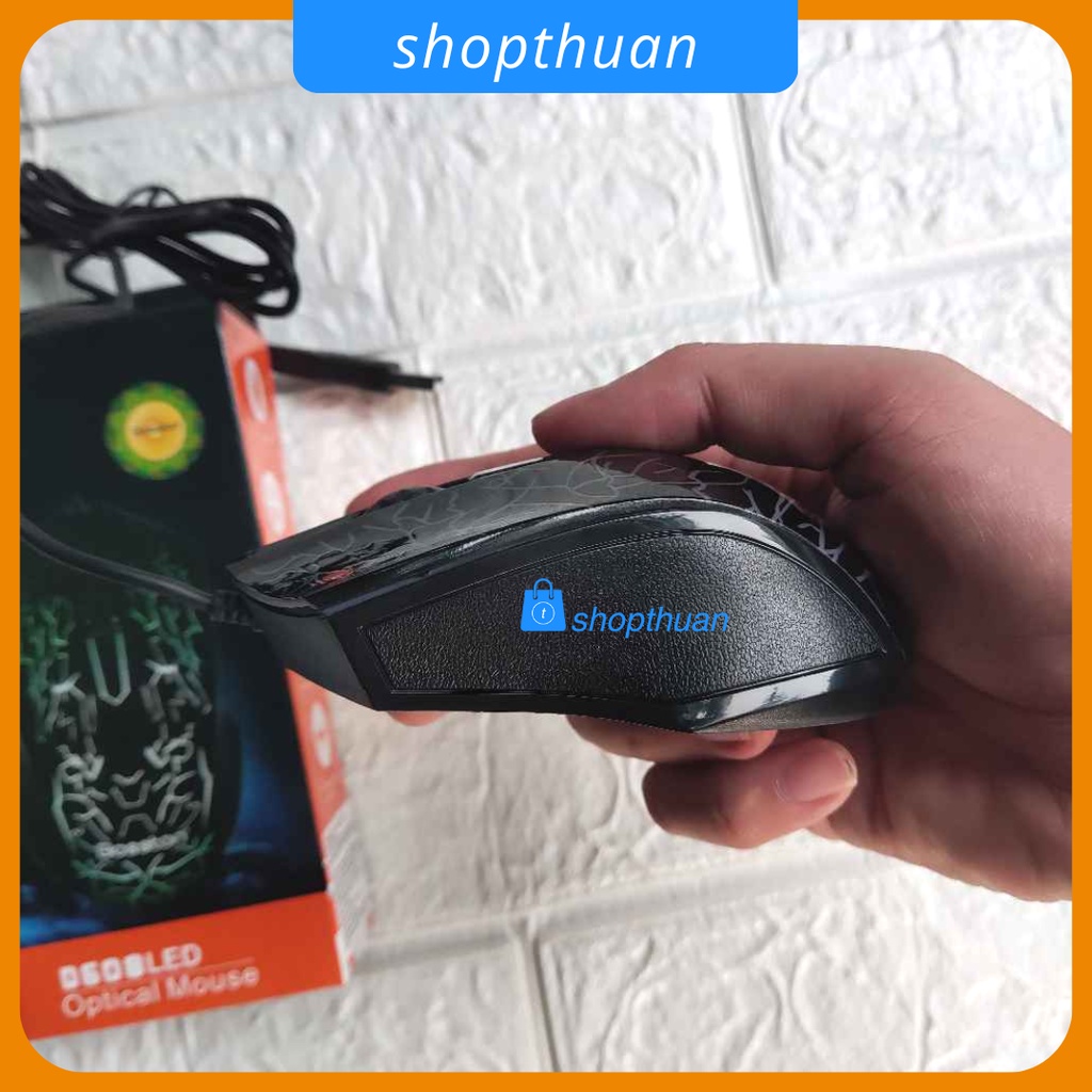 Chuột có dây Bosston D608 LED USB , đèn led chuyển màu