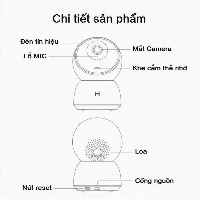 Camera giám sát 2K quay 360 độ Imilab A1 - Bản Quốc tế - Hàng Chính hãng - Camera chống trộm - Có báo khóc