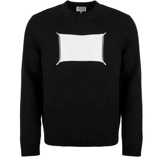 Áo len Maison Margiela knitted 4 stitch panel jumper ss21