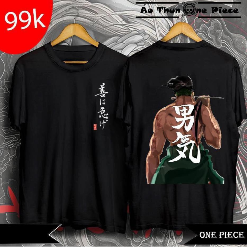 Áo Thun In Hình Roronoa Zoro 6 Mẫu Áo Đen Cực Ngầu, Cực chất 2022 - One Piece THợ săn hải tặc