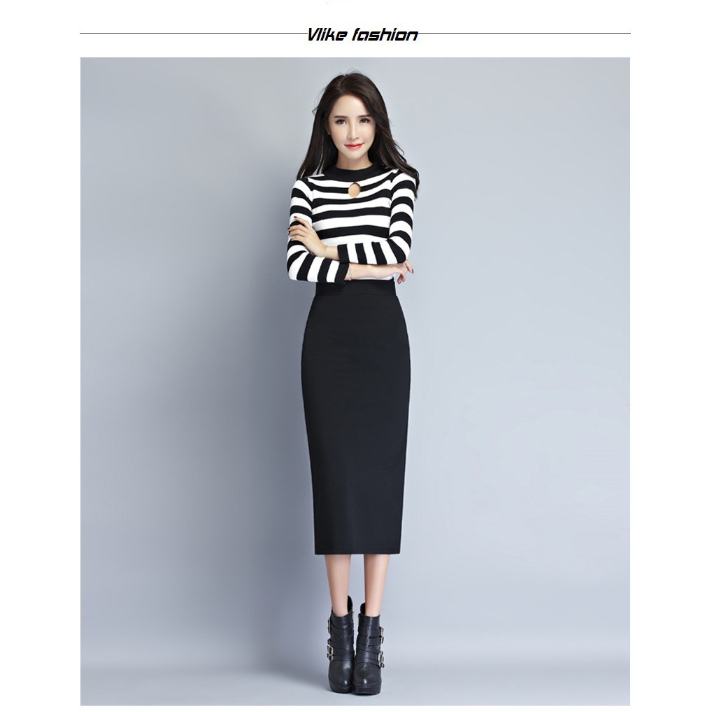 CHÂN VÁY BÚT CHÌ DÀI MIDI, chân váy công sở dài, chân váy bút chì dài, chân váy công sở ôm